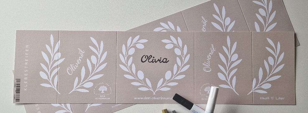 Geschenk-Banderole für Deinen Olivenöl-Kanister