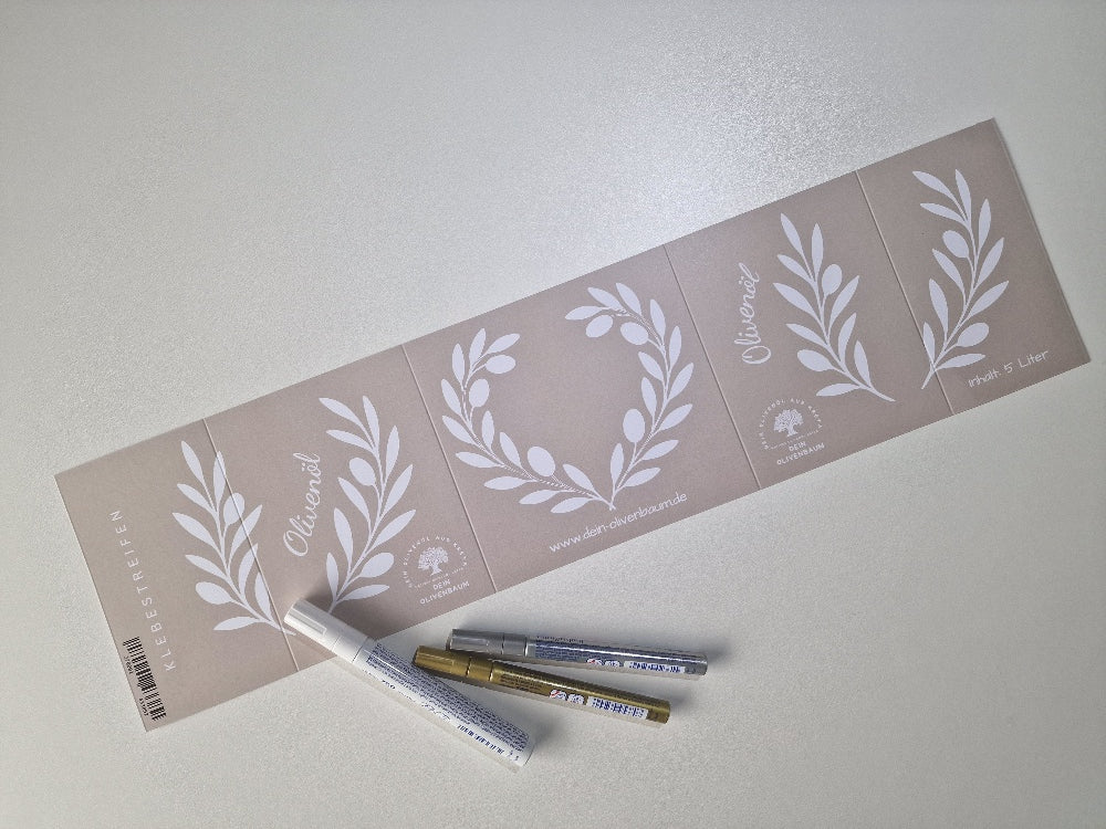 Geschenk-Banderole für Deinen Olivenöl-Kanister