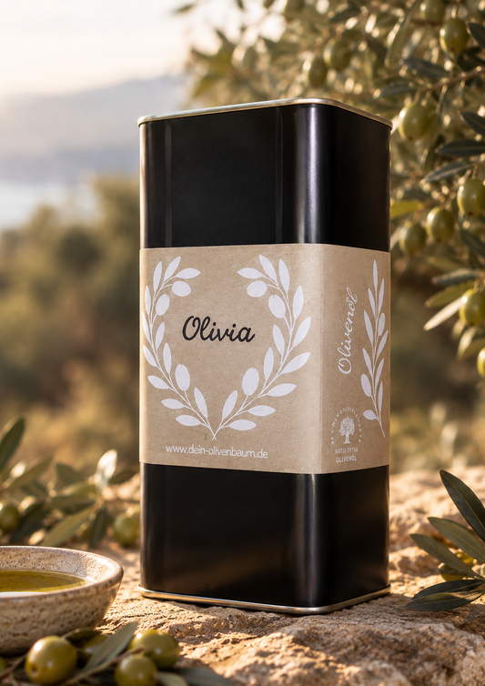 Geschenk-Banderole für Deinen Olivenöl-Kanister